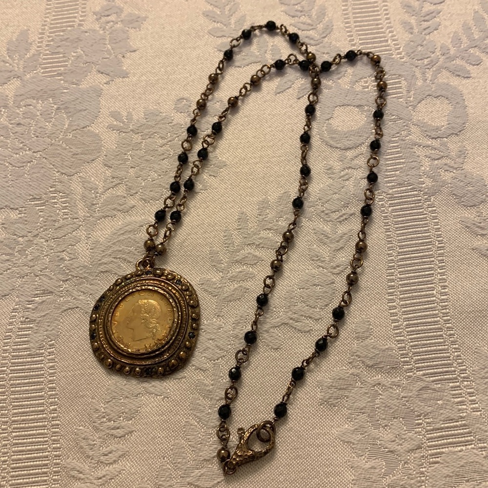 Italian Coin Necklace on 24” Chain.